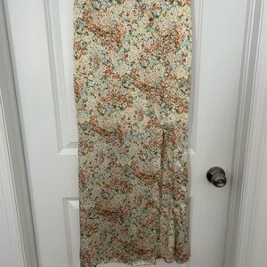 Elegant Floral Midi Skirt